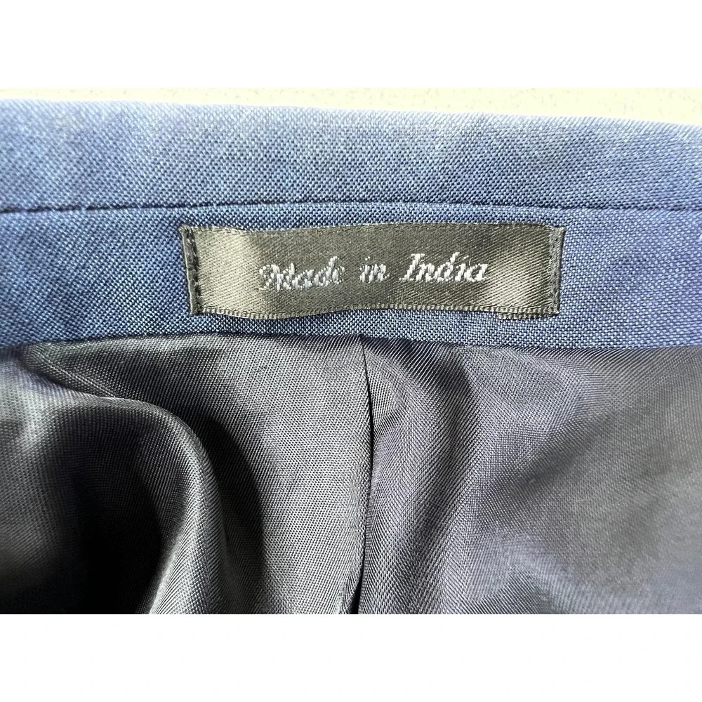 Calvin Klein Suit Jacket Mens 40R Blue Wool Extreme Slim Fit 2 Button Blazer